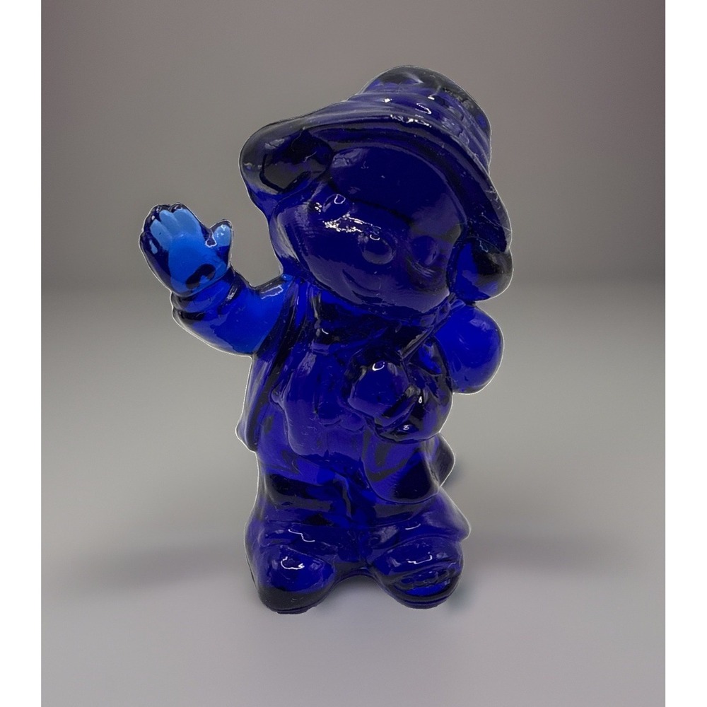 Boyd Art Glass Freddie the Hobo Clown in Cobalt Blue Figurine 3.2"T